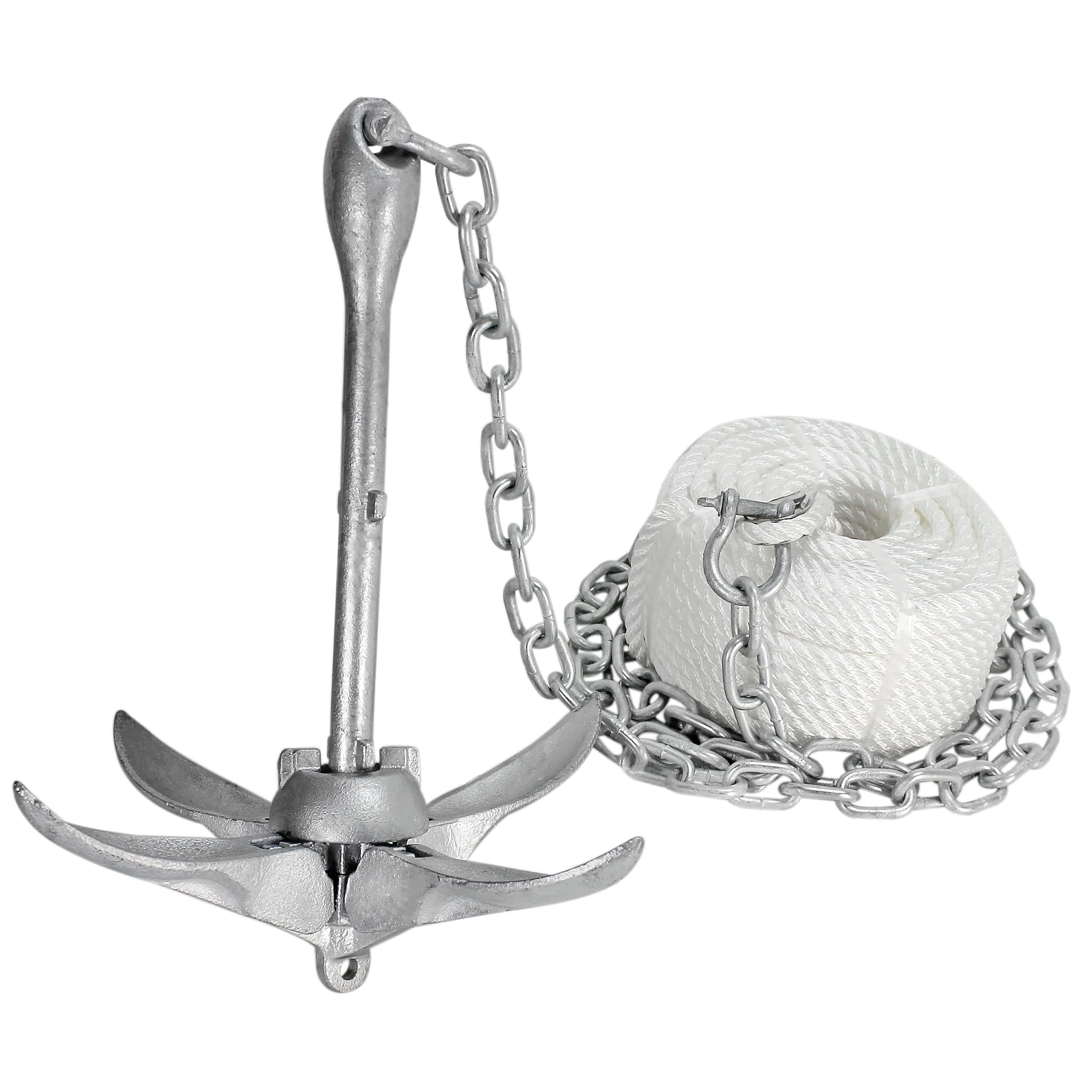 Extreme Max 3006.6705 BoatTector Complete Grapnel Anchor Kit for Small Boats, Jon Boats, Flat Bottoms, Inflatable Boats, etc. - 5.5 lbs.