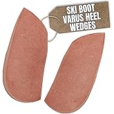 Boxum Ski Varus Heel Wedges – Firm Red Rubber Inserts for Pronation & Supination Correction – Orthotic Insoles for Shoes, Boots & Ski Boots – Medial or Lateral Heel Lift for Foot Alignment (Small)