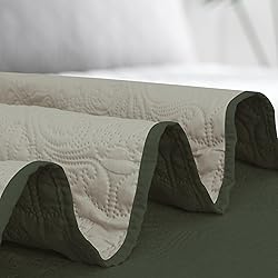 Easy-Going Twin Size Reversible Quilt Set with 1