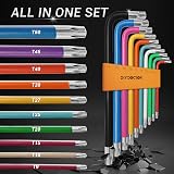 DIY Doctor 19-Piece Allen Key and Torx Key Set Combo 1.5–10mm, T9–T50 view 4
