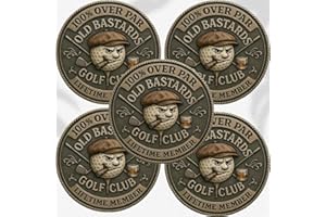 Over Par Old Bastards Golf Coin, Golf Challenge Coin for Men with Whiskey Design,100% Over Par Funny Double-Sided Tokens Guys
