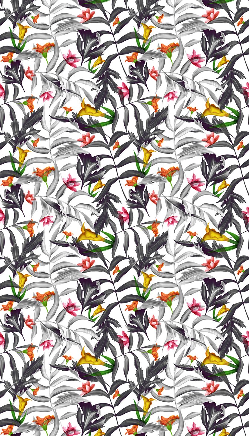 AG Design Foliage, Curtain, 140x245 cm, 1 Part, FCSL 7547, Polyester, Multi-Colour, 0.1 x 140 x 245 cm