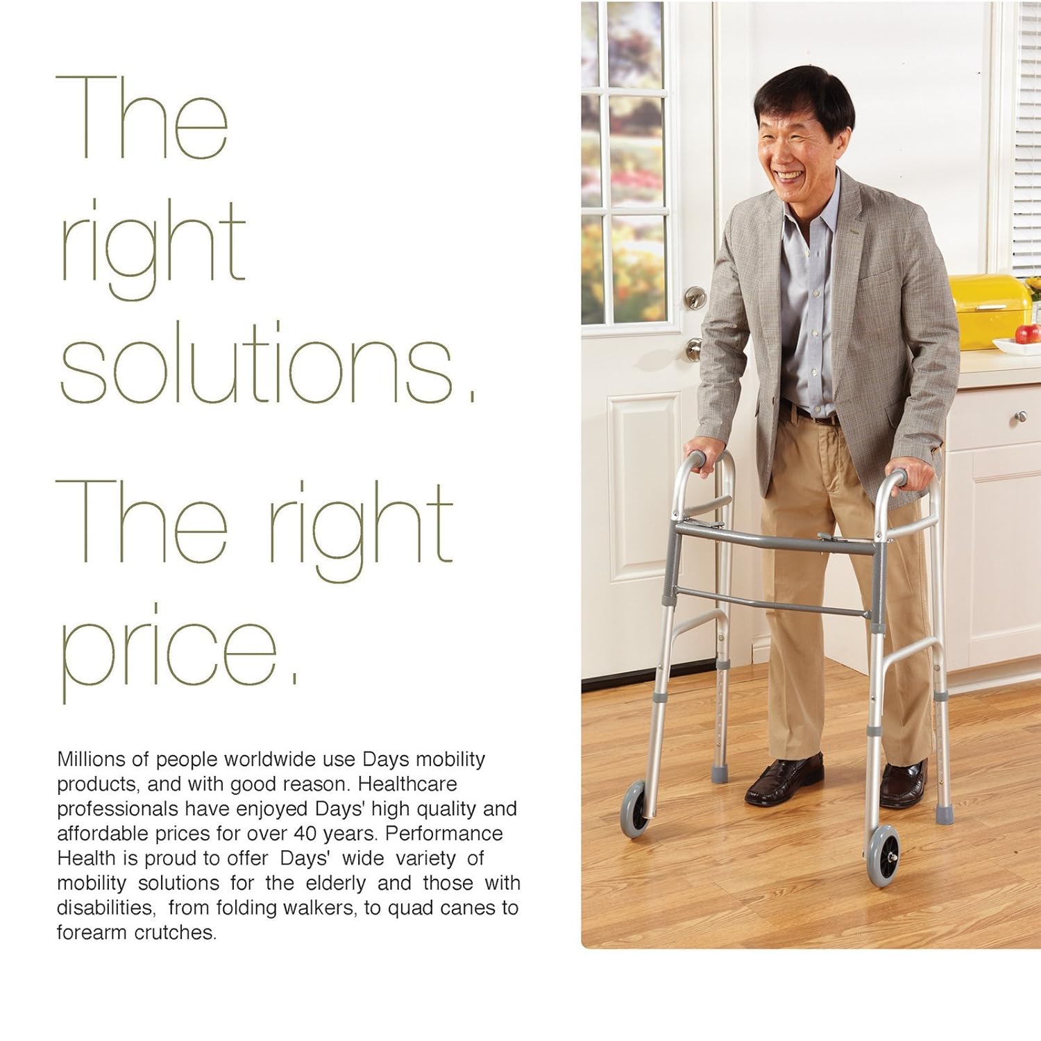 Days Bariatric Walker for Elderly and Handicapped, 700 lb Weight Capacity, Extra Wide Adjustable Walker with Heavy Duty Support and Dual Release Locking, Mobility Assist for Tall and Large Individuals: Industrial & Scientific