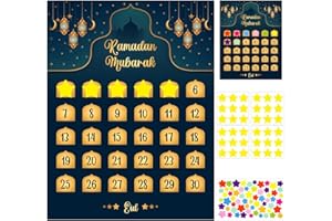 WhatSign Ramadan Calendar Ramadan Advent Calendar Ramadan Calendar for Kids Eid Mubarak Decorations Ramadan Countdown Calendar Ramadan Activities Gifts for Kids Eid Ramadan Decorations for Home Wall