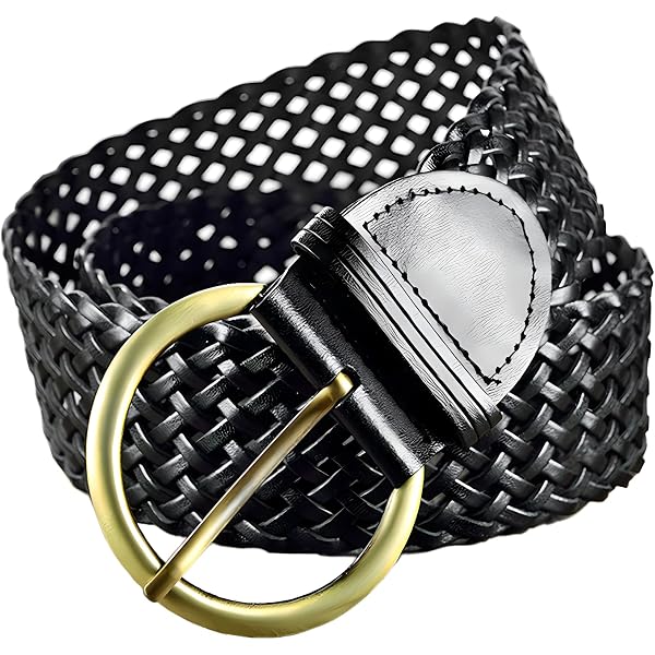 Genuine Leather Belt Harness Wide Thick Braided Belts Women Double Buckle sz M Accessories | Genuine Leather Belt Harness Wide Thick  main image 2