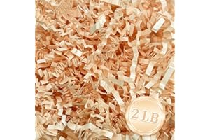ZANKUBOM 2 LB Champagne Crinkle Cut Paper Shred Filler Great for Gift Wrapping, Champagne Basket Fillers, Birthday, Gift Wrapping, Anniversary, Halloween Thanksgiving Christmas Party Decor Filling Supplies