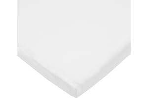 American Baby Company 100% Natural Cotton Supreme Jersey Knit Fitted Cradle Sheet, White, Soft Breathable, for Boys and Girls