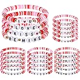 YoehMongYo 24 Pcs Valentine's Day Bracelets, Valentines Day Friendship Bracelets Bulk Party Favors, Valentine's Day Gifts for Your Best Friend, Girlfriend, or Wife