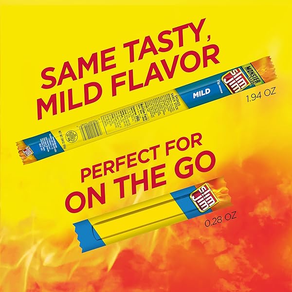 SLIM JIM SMOKED MEAT STICKS, MILD FLAVOR, 6G PROTEIN PER SERVING, SNACK SIZE, 0.28 OZ. (26 COUNT)