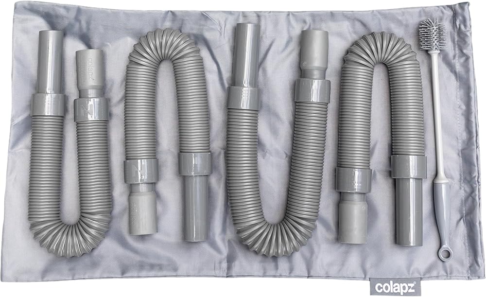 Colapz Collapsible Flexi Waste Pipe Kit 4 x 1m 50cm to 1m Caravan Motorhome