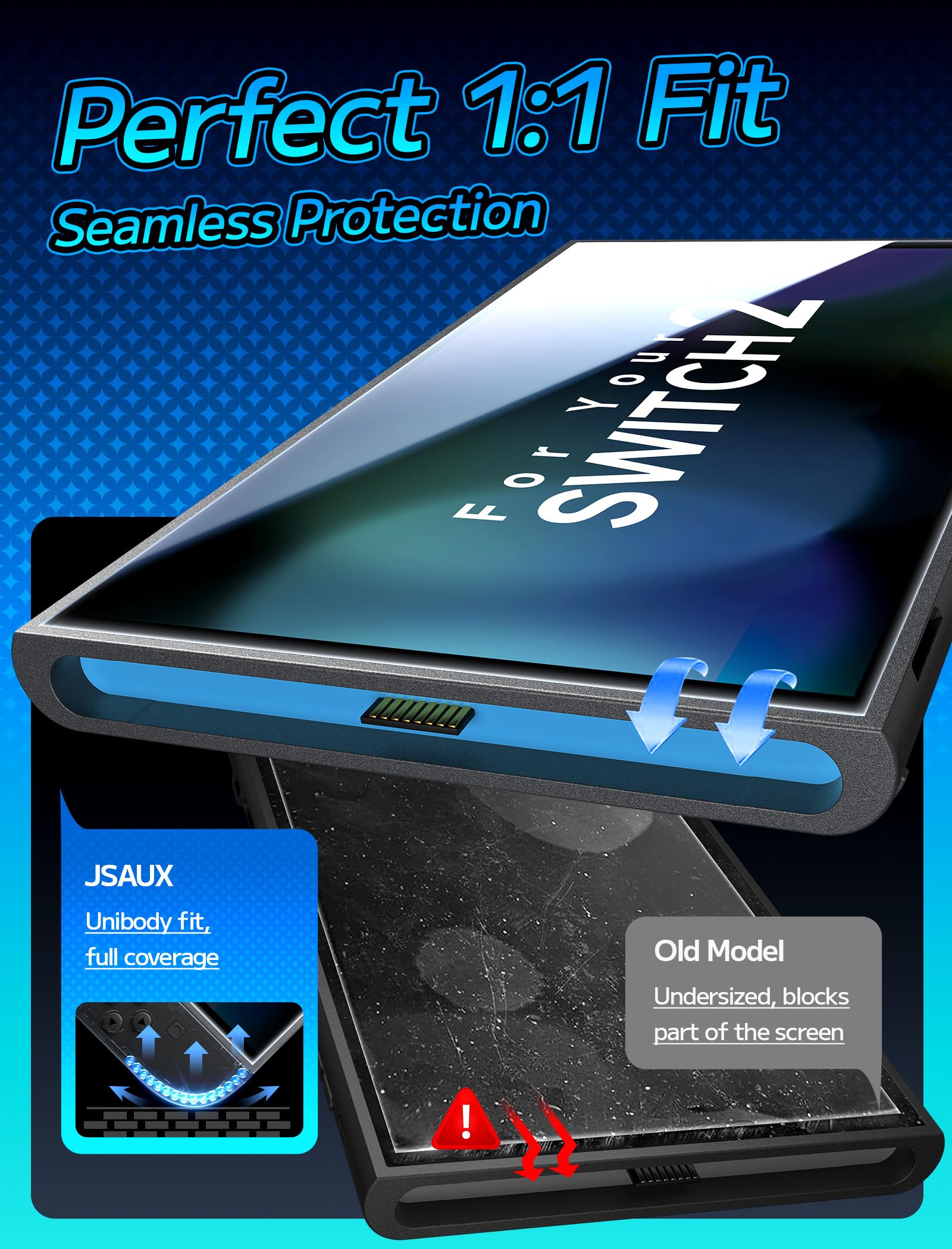 JSAUX 2er Pack Displayschutzglas Für Nintendo Switch 2 2025, Montagehilfe Mit 2-Schritt Installation, Ultra Klar, 9H+ Härte, Fingerabdruckresistent, Bruchsicheres Switch 2 Zubehör 6