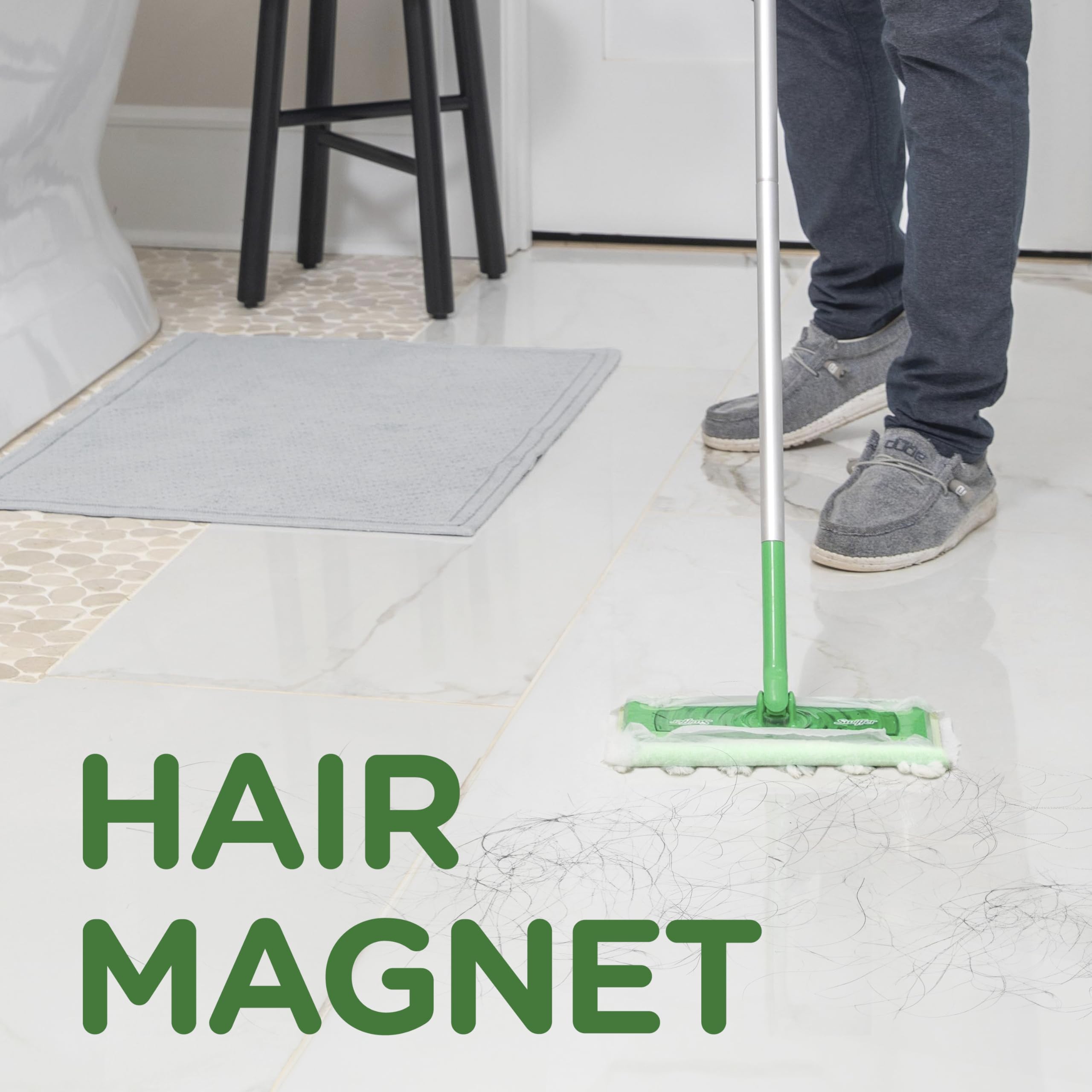 Swiffer Sweeper Heavy Duty Dry Multi-Surface Cloth Refills for Floor Sweeping and Cleaning, Unstopables Fresh Scent, 20 Count