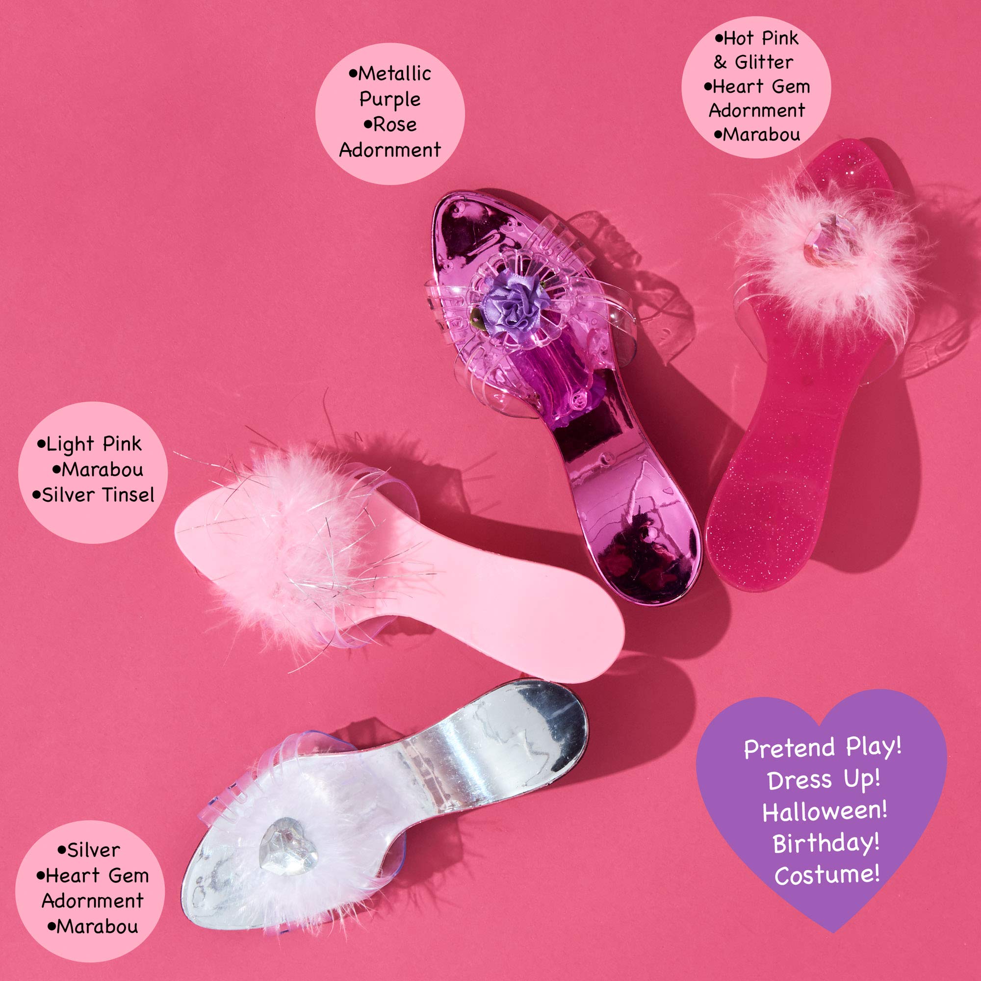 Princess Expressions Girls Dress Shoes (Pack of 4)