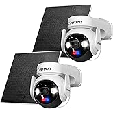 Defender AI 4K Guard Ultra-Charge AOV Wireless Battery Security Camera, 24/7 Recording, 360&deg; PTZ, AI Tracking, Setup in 5 Minutes, 10,000mAH Battery, 5W Solar Panel, Guard App (2-Pack)