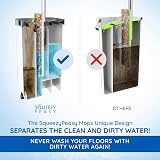 SqueezyPeasy Premium Flat Mop and Bucket Set 3 Chamber Water Separator view 2