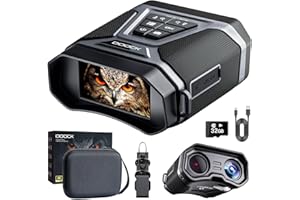 DOOCK Night Vision Binoculars, 4K Night Vision Goggles for Adults, 3” Large Screen Digital Infrared NVG Goggles with Camera, Rechargeable Battery & Full Color in Low Light, Hunting Gear for Men