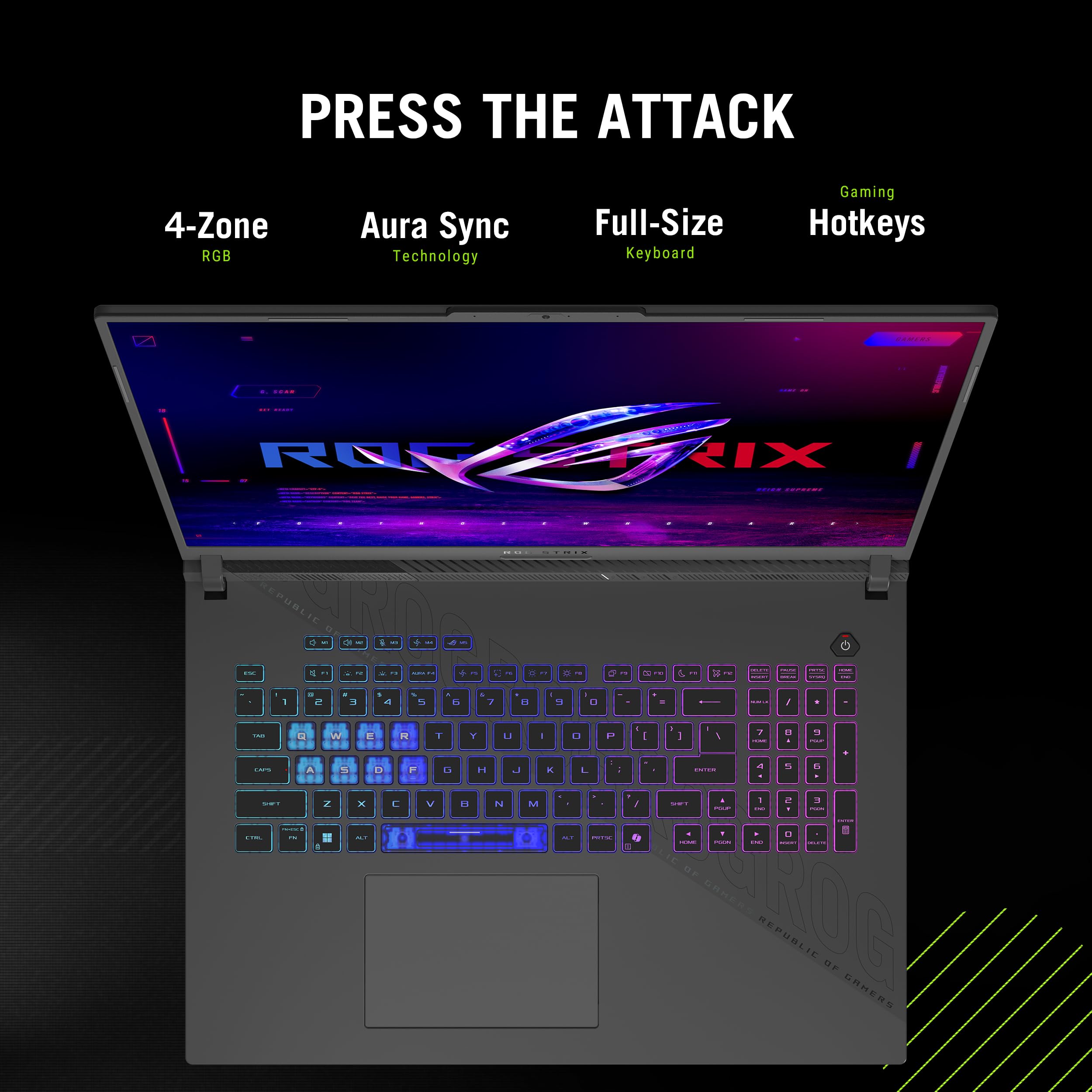 ASUS ROG Strix G18 (2025) Gaming Laptop, 18” ROG FHD+ 16:10 144Hz, NVIDIA® GeForce RTX™ 5050, AMD Ryzen™ 9 8940HX Mobile Processor, 16GB DDR5-5200Mhz, 1TB SSD, Wi-Fi 6E, Wind 11 Home