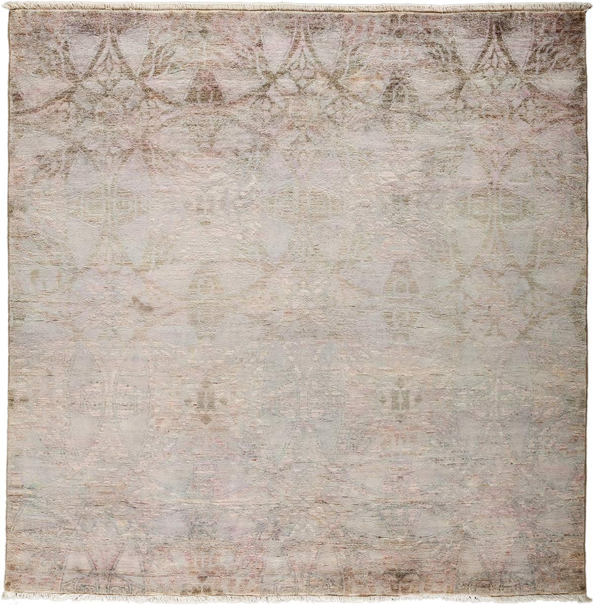 Solo Rugs Transitional Collection Overdyed One of a Kind Handmade Area Rug, 6' 0" x 6' 1"
