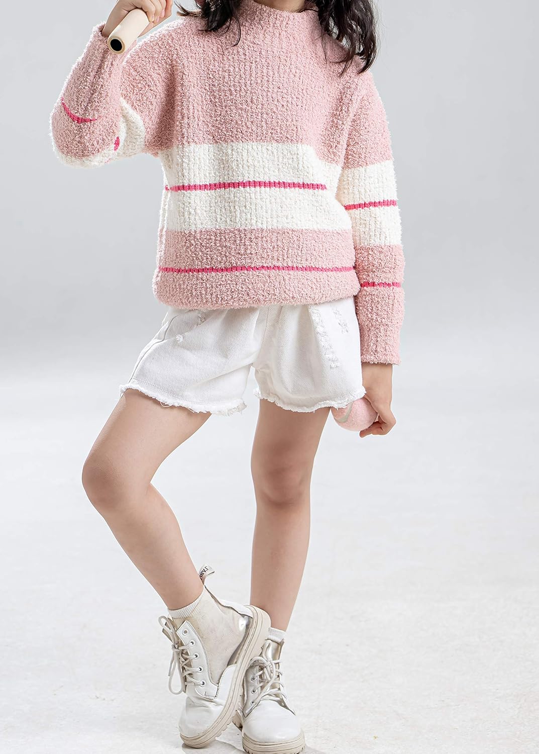 N+A Baby Boy Girl Pullover Sweater Cotton Sweatshirt Warm Crew-Neck Long Sleeve Tops for Kids: Clothing