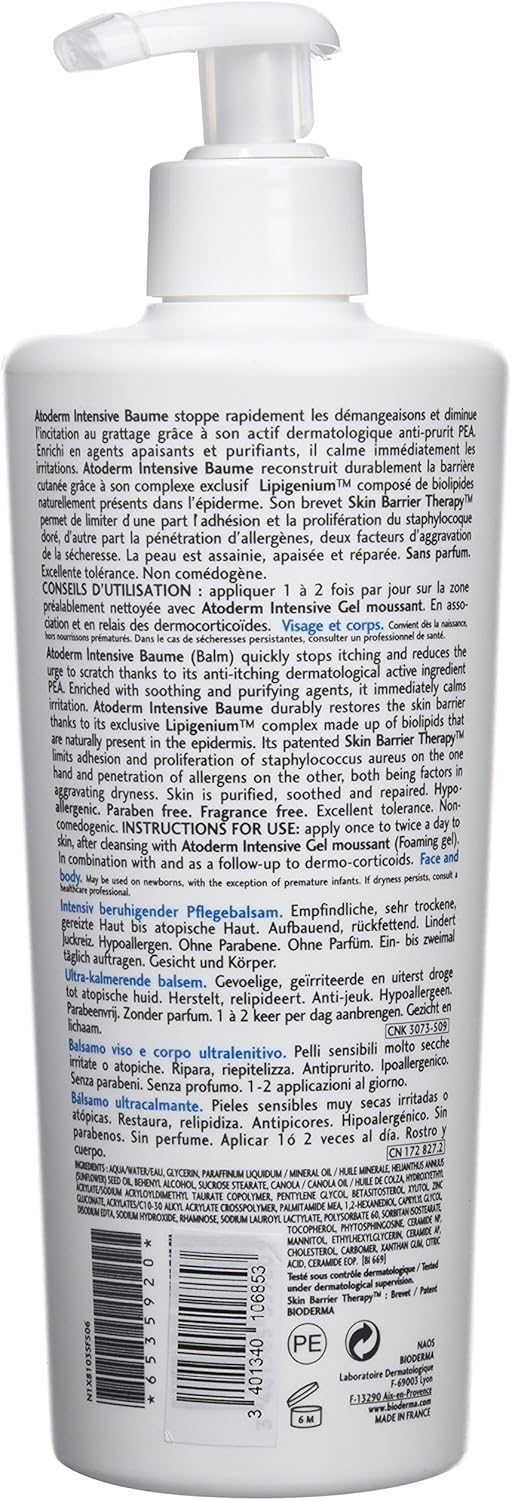 Atoderm Intensive 500ml Bioderma, white, 500 ml (Pack of 1) - Image 3