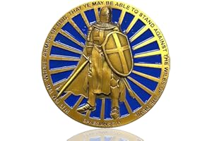 LZWIN Gift of Faith: Full Armor of God Christian Pocket Token - Spiritual Warrior Challenge Coin with Bible Verse