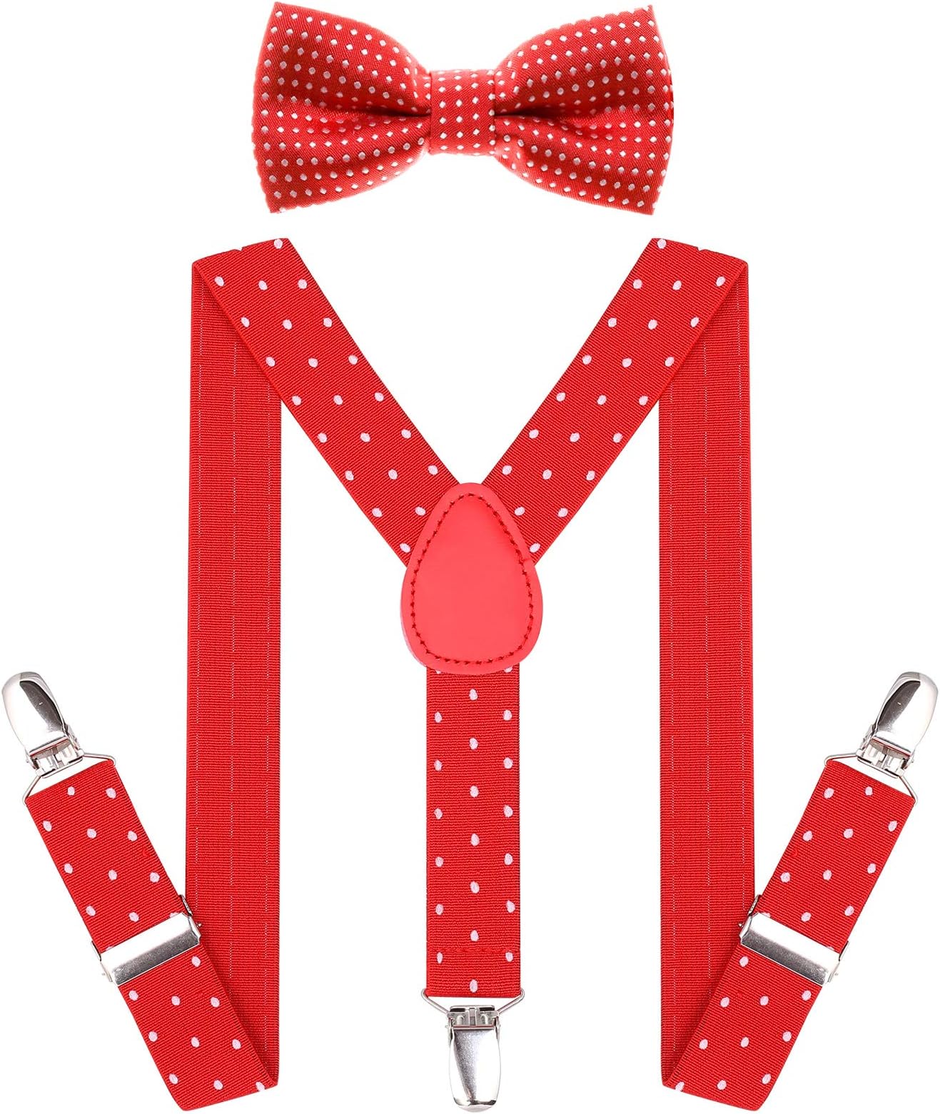 Child Kids Suspenders Bowtie Set - Adjustable Suspender Set for Boys and Girls