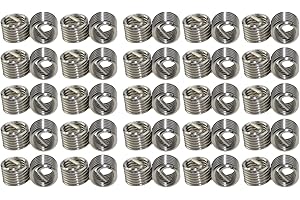 XunLiu 304 Stainless Steel Wire Thread Insert Stripped Thread Rethread Repair (50, M6-1.0X1.5D)