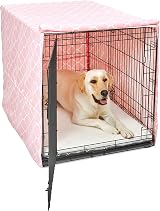 New World Large Dog Crate Cover with Teflon Fabric Protector Pink Designer Print
