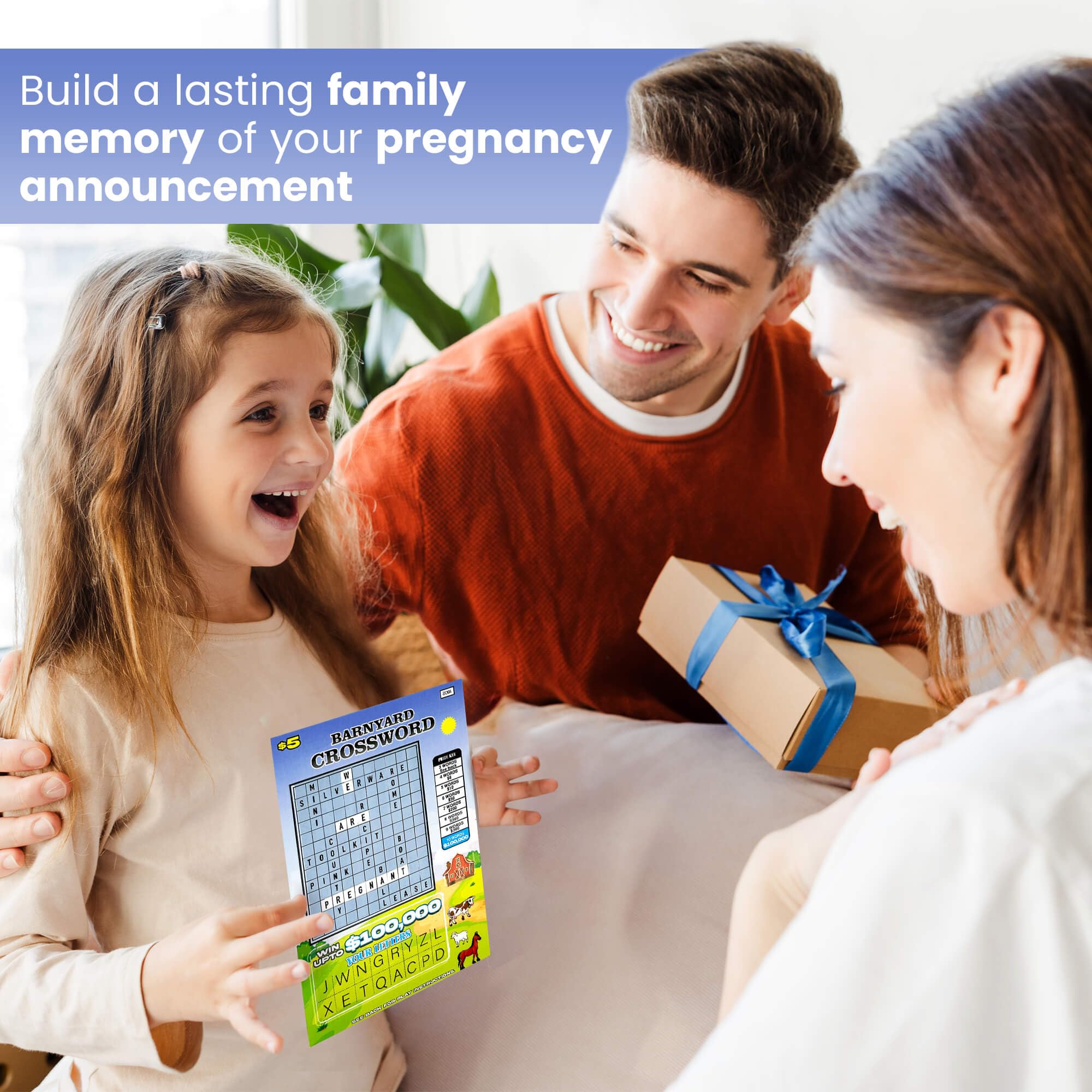 Pregnancy Announcement Lottery Scratch Off Cards for Summer! - Pack of 8 Tickets for Your Memorable Baby Announcement - Perfect Pregnancy Announcement Cards for Grandparents Husband Parents Friends