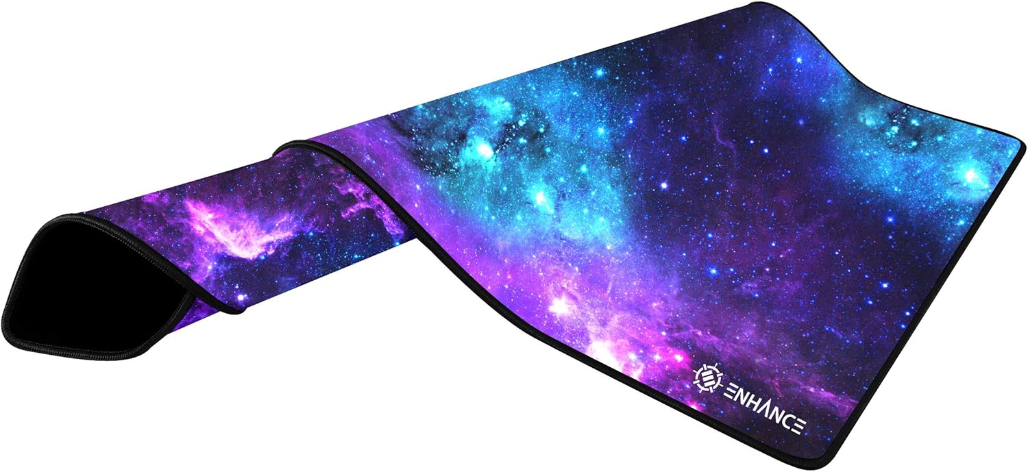 ENHANCE Extended Gaming Mouse Pad, XL Mouse Mat, Desk Accessories, Anti-Fray Stitching and Low-Friction Tracking Surface - Image 4
