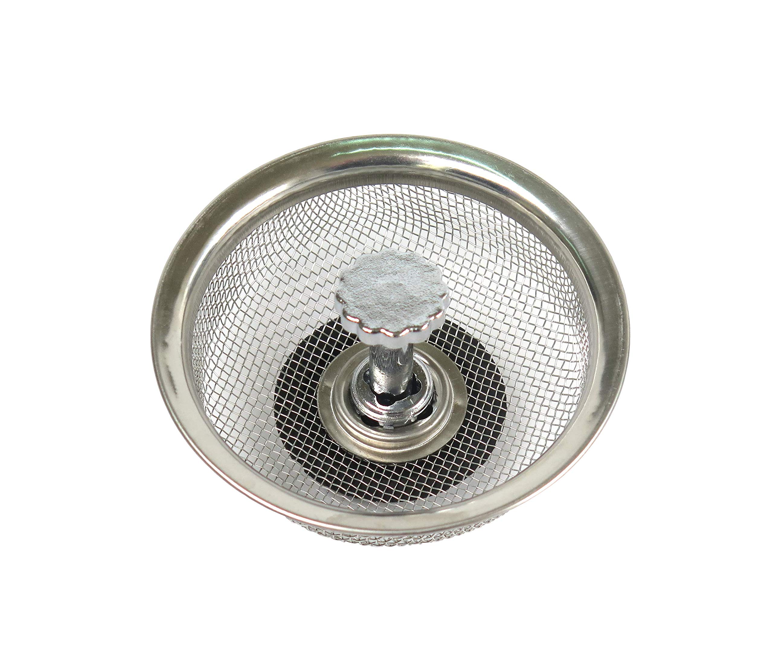 Tredoni 8.5cm Stainless Steel Sink Drain Mesh Filter Strainer Plug Stopper - for ~7.6cm//3" Drain Openings (Plug Mesh Strainer) — image 1