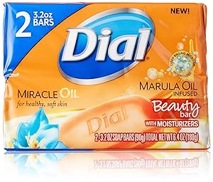 Dial Miracle Oil Bar Soap - 2 (3.2 oz.) Bars with Marula Oil