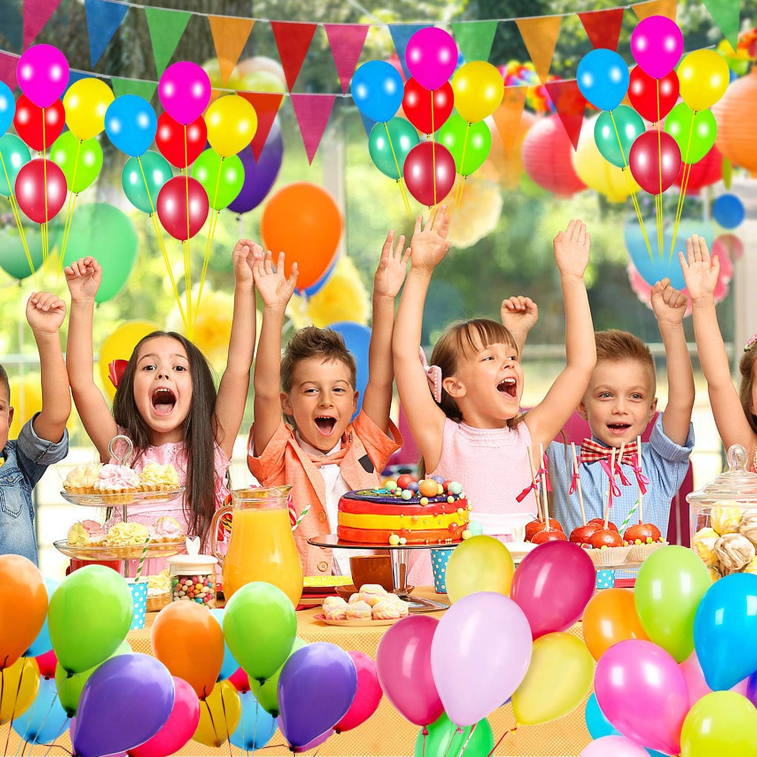 12 PCS Party Hats Birthday Party Hats,coming with 1 Colorful Happy Birthday Banner,20 Decoration Balloons,1 Hanging Swirl Streamer for Adults Teens Boys Girls Birthday Party Decorations Party Supplies: Clothing