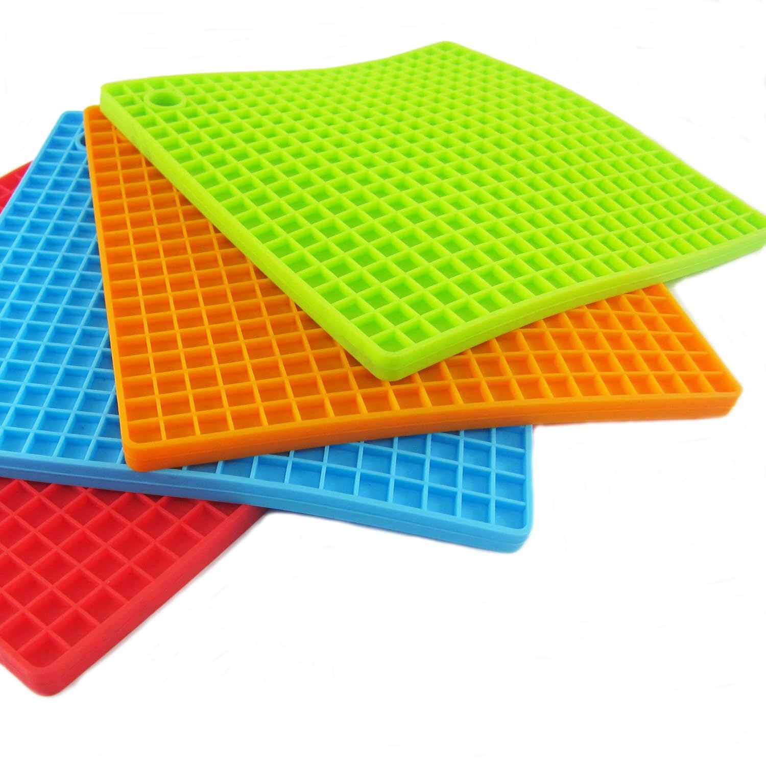 DreamColor 4 PCS Silicon Coasters Trivet Hot Pan Holder NonSlip Pot