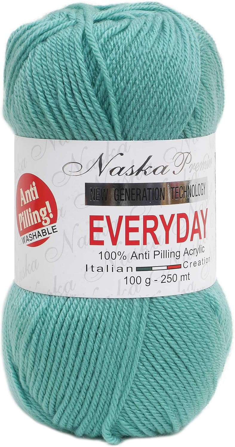 Amazon Co Jp Naska エブリデイ 毛糸 並太 Col 54 水色 系 100g 約250m N 53 ホビー 通販