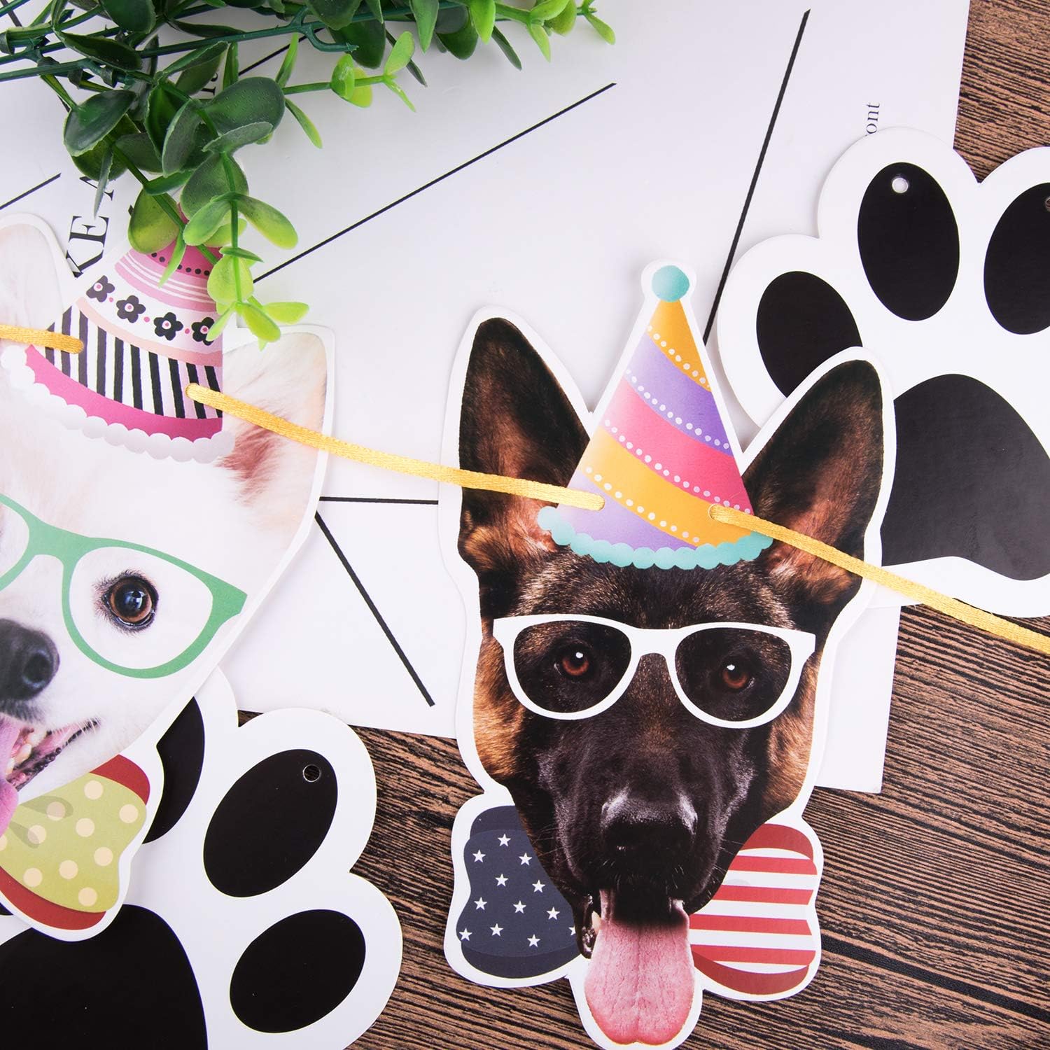 Duufin Dog Birthday Banner Dog Faces Claws Garland with Ropes for Baby Shower Theme Party Bunting Decoration Party Supplies - Image 5