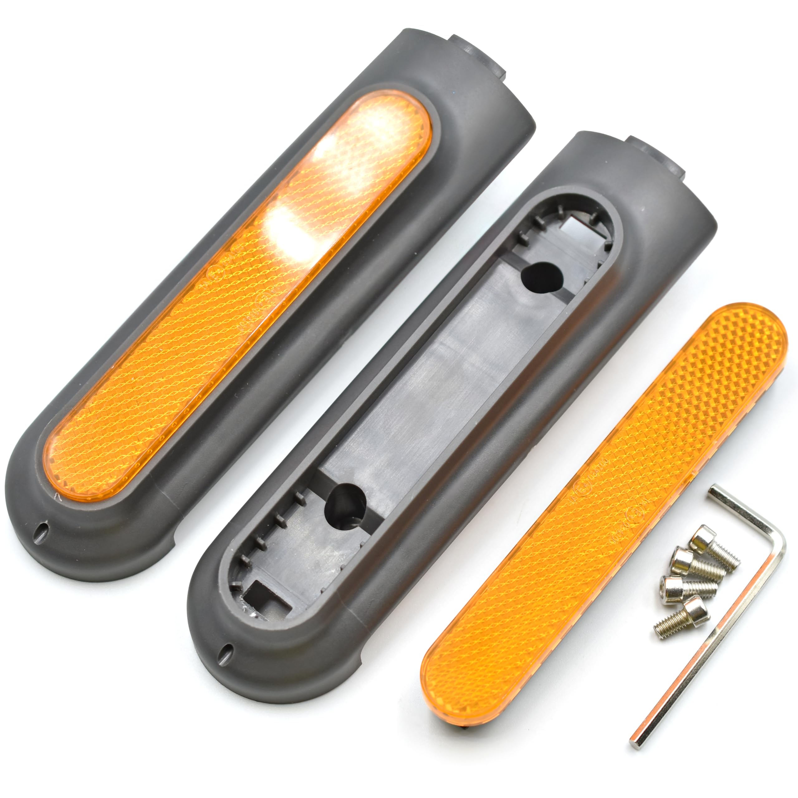 myBESTscooter - Rear Side Wheel Covers With Reflective Stickers For Xiaomi Pro 4 Electric Scooter