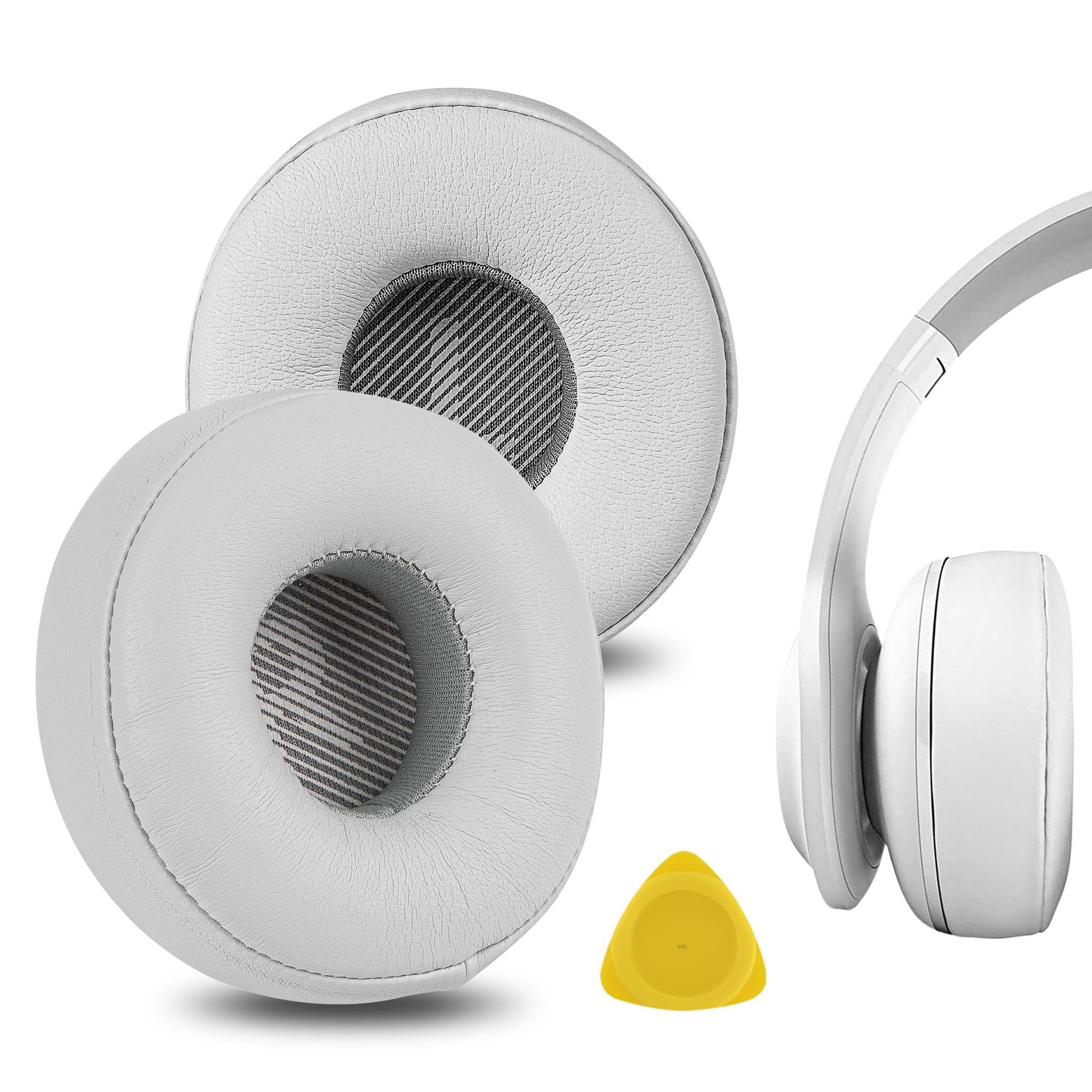 Geekria Replacement Ear Pads for JBL Everest 300, V300BT Headphones Ear Cushions, Repair Parts (White)