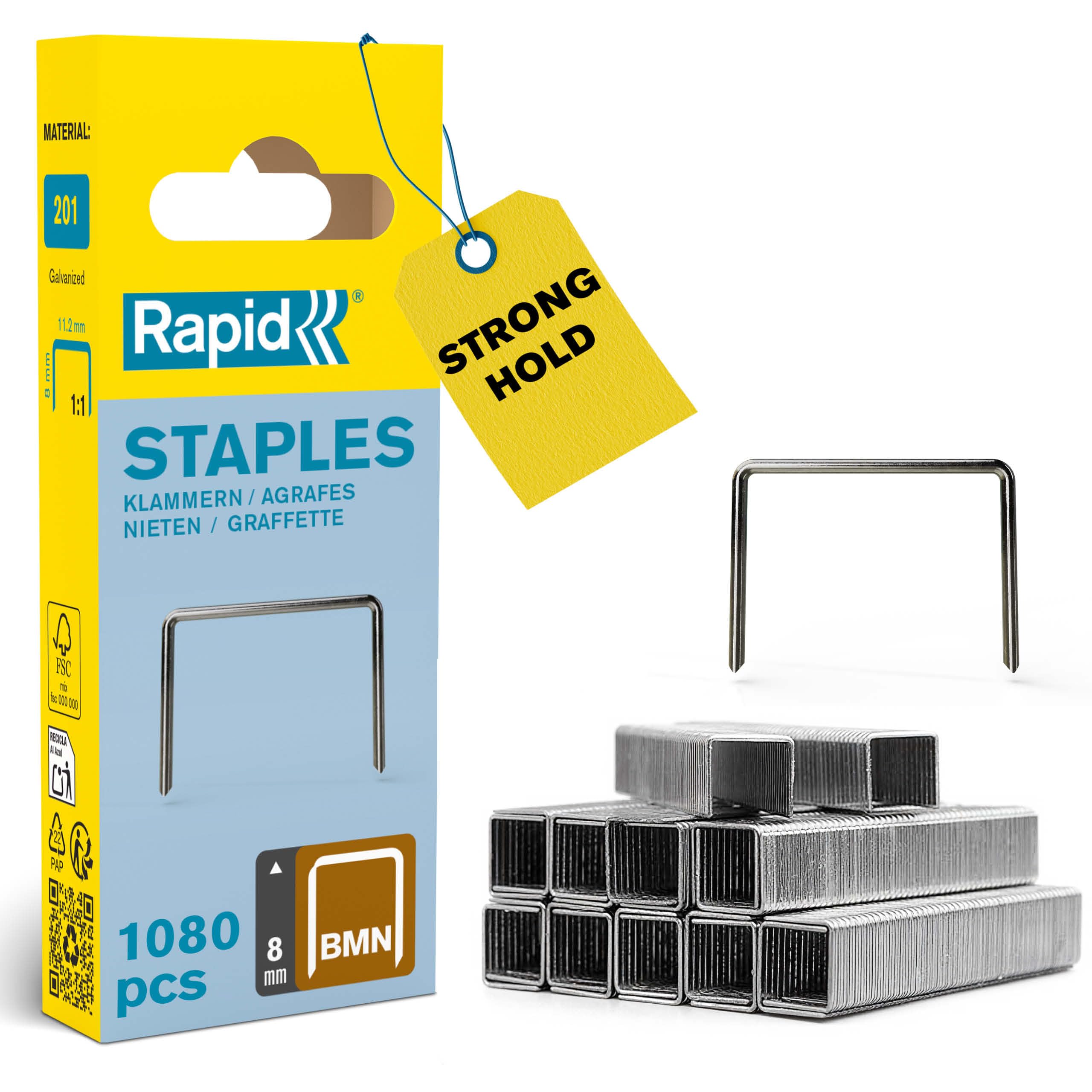 Rapid High Performance BMN Staples, Leg Length: 8 mm, 40109556 - 1080 Pieces