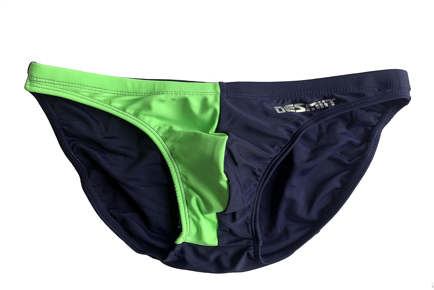 thumbnail interactive-video image 1 of Top Spot Apparel Men's Striped Swim Briefs – Rainbow Multicolor, Mesh Lining (S-XL) 1 of 2