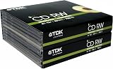 TDK T18791 CD-RW 10 Pack 700MB 80min 4X-12X Speed Slim Jewel Case view 2
