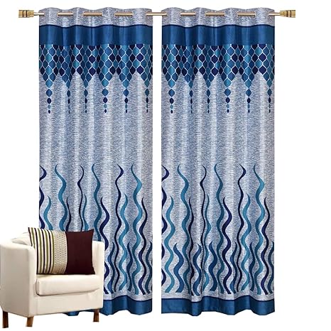 Buy V R Textile Eyelet Long Fancy Polyester Fabric Long Curtains