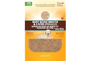 SPRINKLES & PAWS Beef Bone Broth and Liver Sprinkles | Dog Food Topper Made in Canada with Beef Liver and Beef Bone Broth in 