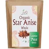Jiva Organic Whole Star Anise 7 Oz Jumbo Bag - Non-GMO, Non Irradiated, Pure Spice from India, Staranise