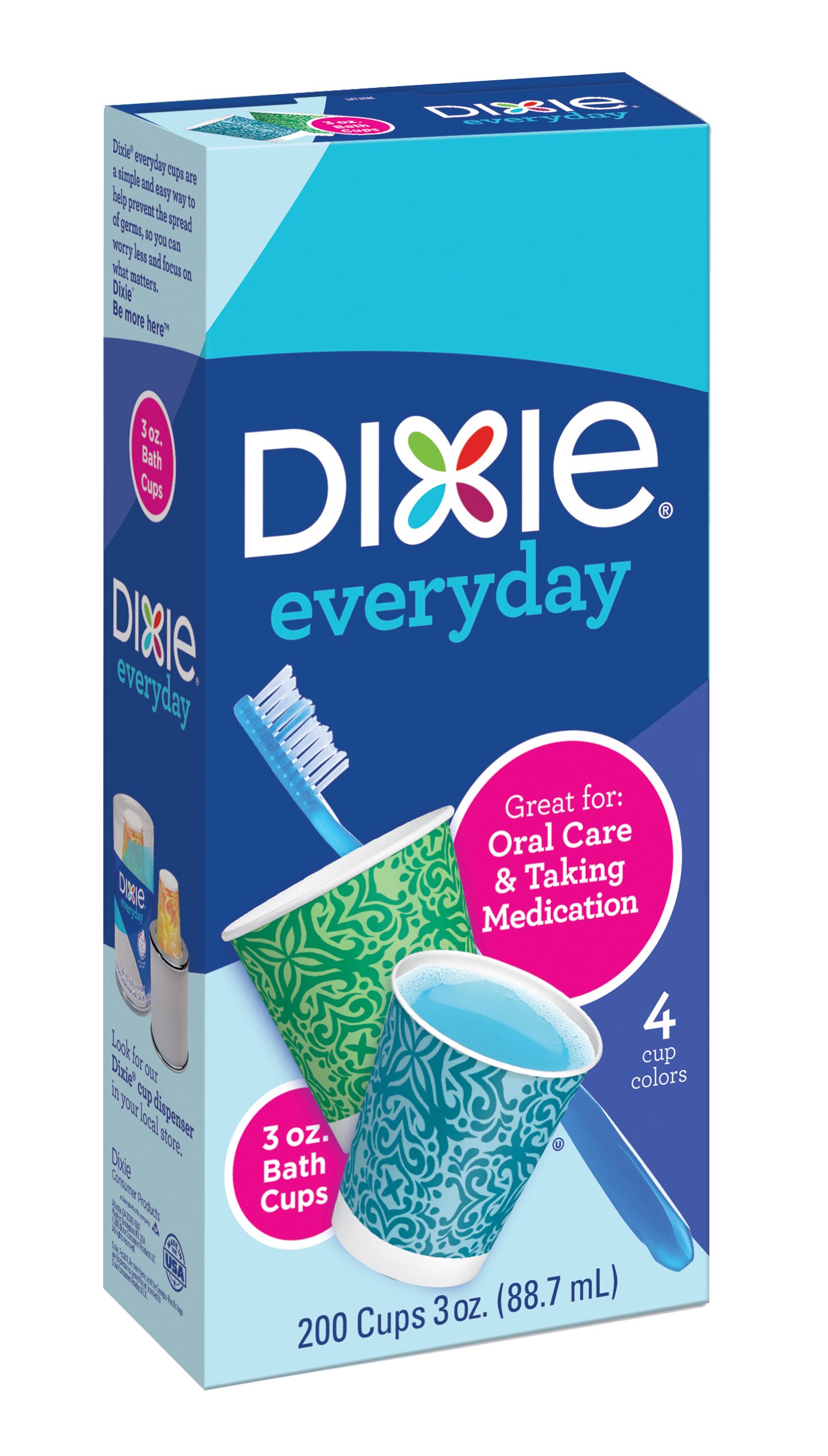 Dixie Everyday Disposable Bath Cups, 3 Oz, 200 Count, Augmented Reality