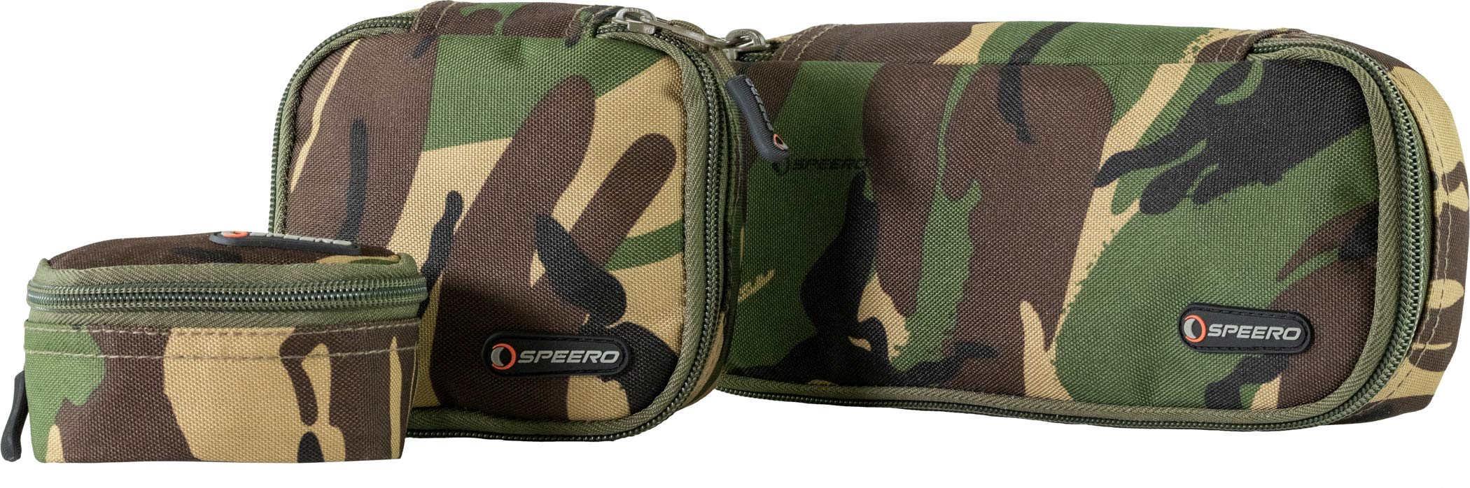 SPEERO Utility Pouches Kit 3 Pack – 600D Cordura Military Pouches with Military Spec Zips & Wipe Clean Base – Outdoor, Fishing & Tactical Storage, DPM