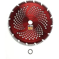 Renegade Razor/Hybrid Carbide Brush Cutter Blades - 2 Pack 8-Inch 56 Tooth Multi-Purpose Trimmer Blades