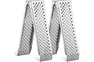 KOLOTOOL Foldable Aluminum Loading Ramp, 63" L x 8.5" W Loading ramps for Pickup Trucks, 880lb Load Capacity, Lightweight Portable, Non-Slip, Waterproof, Rust-Proof for Trucks, Lawn Mowers, Trailers 2PCS