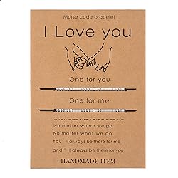 SANNYRA I Love You Morse Code Bracelet, Best Friend