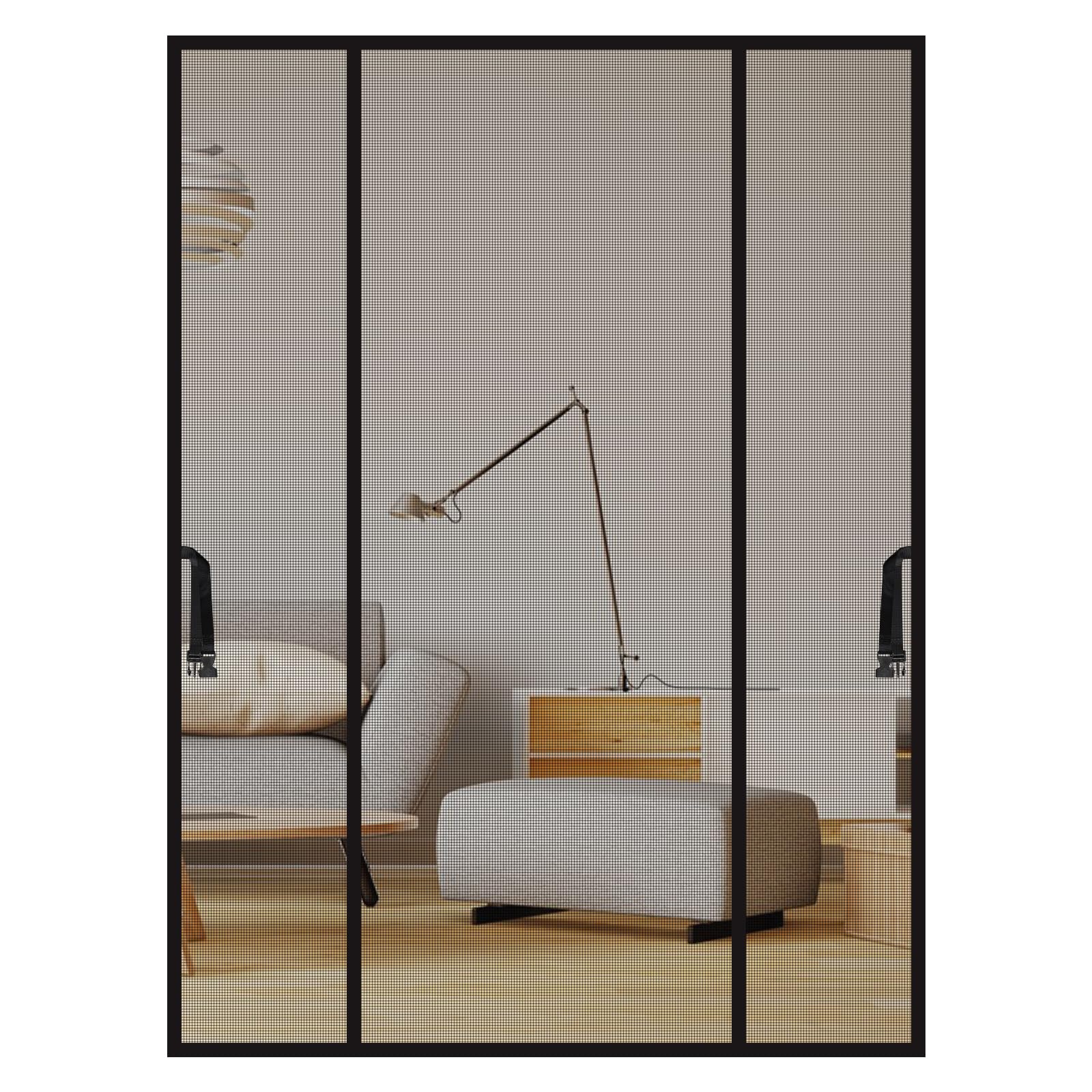 LALAGO Magnetic Insect Screen, Mosquito Net Door, 160 x 210 Cm, Black